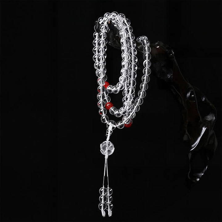 Buddha Stones Liuli Lotus 108 Round Beads Enlightenment Mala - image 3