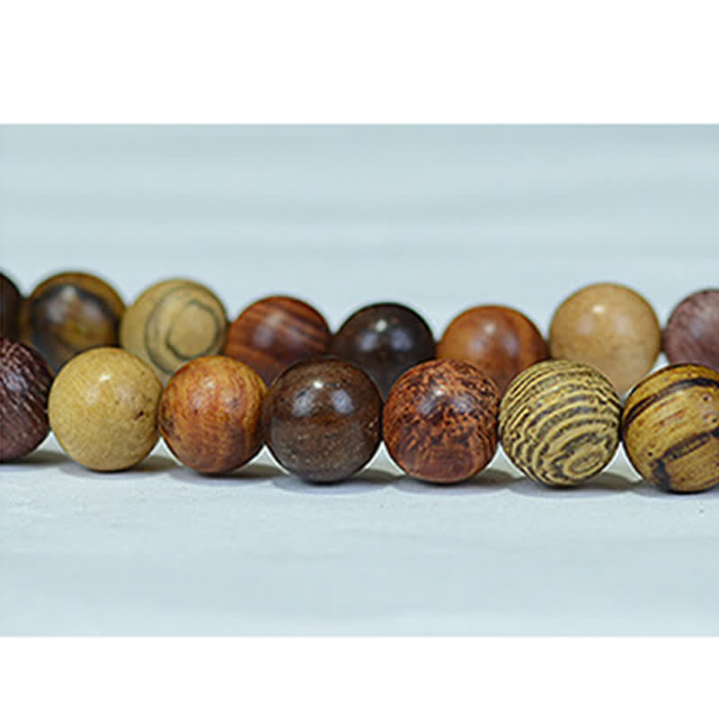 Buddha Stones 108 Beads Multi-Tone Natural Wood Calm Energy Mala - image 8
