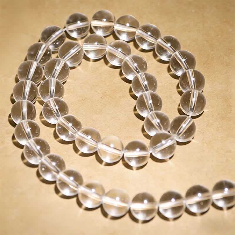 Buddha Stones 108 Clear Quartz Beads Protection Mala - image 10