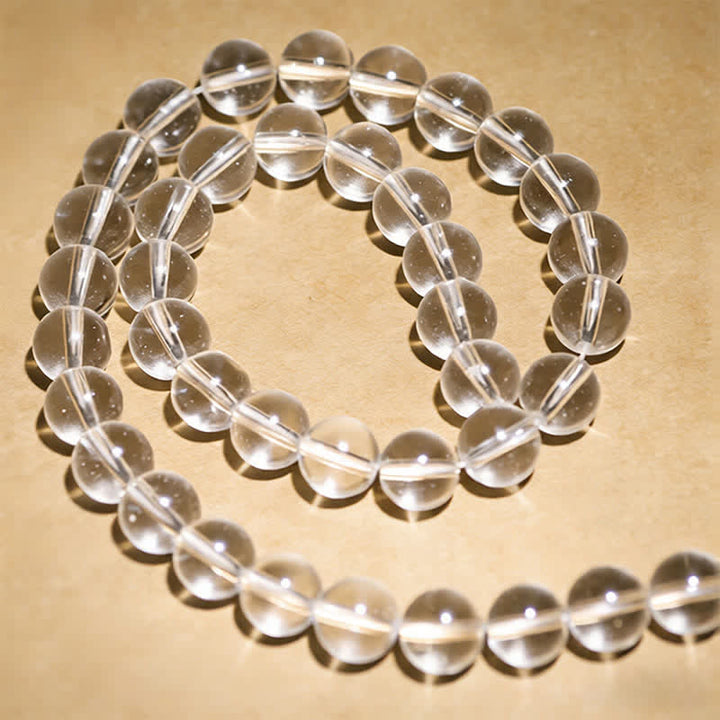 Buddha Stones 108 Clear Quartz Beads Protection Mala - image 10