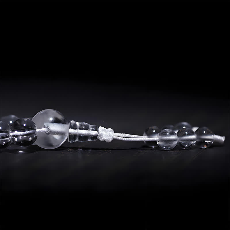 Buddha Stones 108 Clear Quartz Beads Protection Mala - image 11