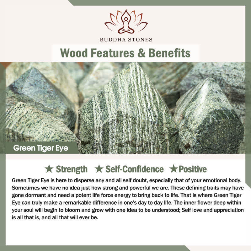 Buddha Stones Natural Green Tiger Eye Double Wrap Strength Bracelet - image 5