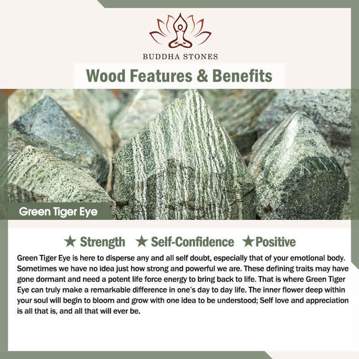 Buddha Stones Natural Green Tiger Eye Double Wrap Strength Bracelet - image 5