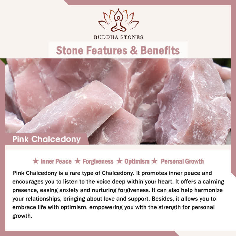 Buddha Stones Pink Chalcedony Gourd Optimism Necklace Pendant - image 5