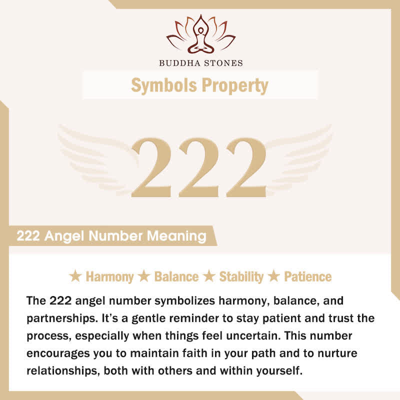 Buddha Stones "Wishing Harmony and Trust" 222 Angel Number Natural Dalmatian Jasper Key Chain Hanging Decoration Includes Gift Message Card - image 6
