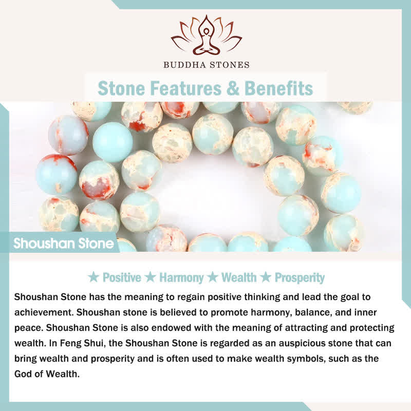 Buddha Stones Blue Spot Jasper Green Aventurine Natural Barrel-Shaped Beads Strength Bracelet - image 4