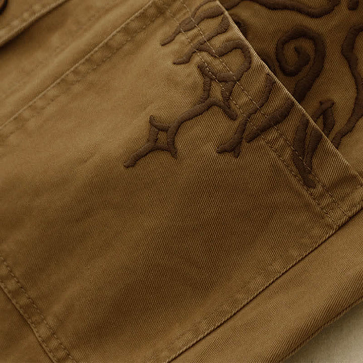 Buddha Stones Spring Vintage Twill Bird Embroidery Cotton Women's V Neck Cropped Sleeveless Vest With Pockets - image 5