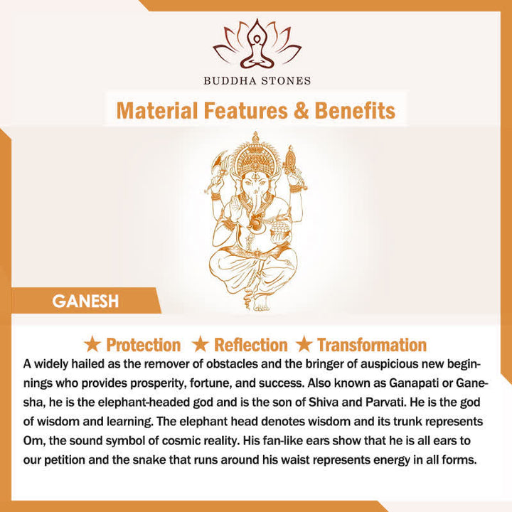 Buddha Stones Stainless Steel Ganesh Vajra Spiritual Power Pendant Necklace - image 7