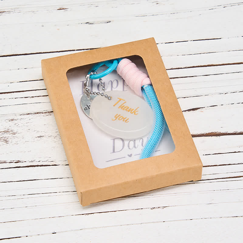 Buddha Stones Thank You Gifts Natural Clear Quartz White Crystal Protection Key Chain Hanging Decoration - image 4