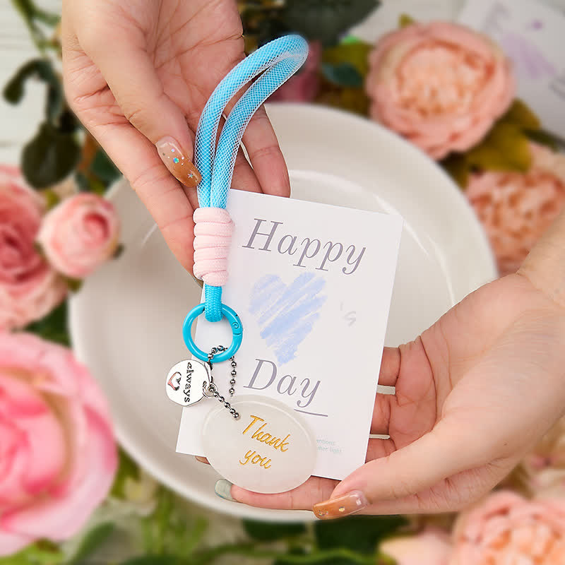 Buddha Stones Thank You Gifts Natural Clear Quartz White Crystal Protection Key Chain Hanging Decoration - White Crystal - image 0