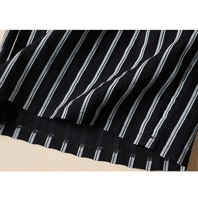 Buddha Stones Spring Elastic Waist Solid Women's Cropped Wide Leg Pants With Pockets - image 4