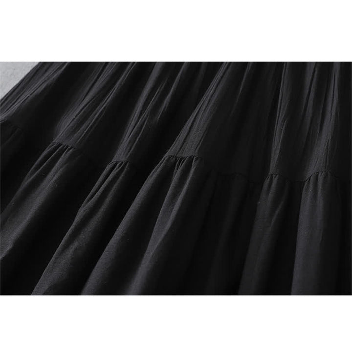 Buddha Stones Summer Boho Hollow Hem Design Solid Women's Skirts - image 18