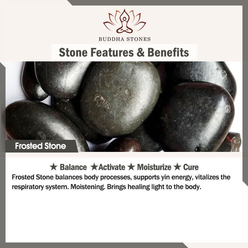 Buddha Stones Frosted Stone Black Obsidian Grey Jasper Beads Activate Bracelet - image 5