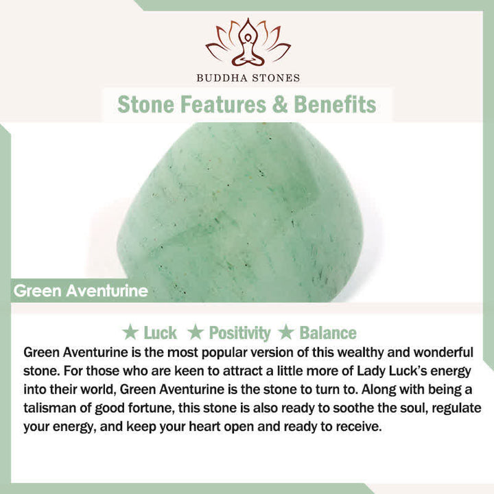 Buddha Stones Natural Rose Quartz Green Aventurine Round Crystal Healing Necklace - image 6
