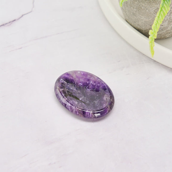Buddha Stones Calm & Strength Natural Small Amethyst Worry Stone Balance Crystal Decor 3.5*4.5cm - image 3