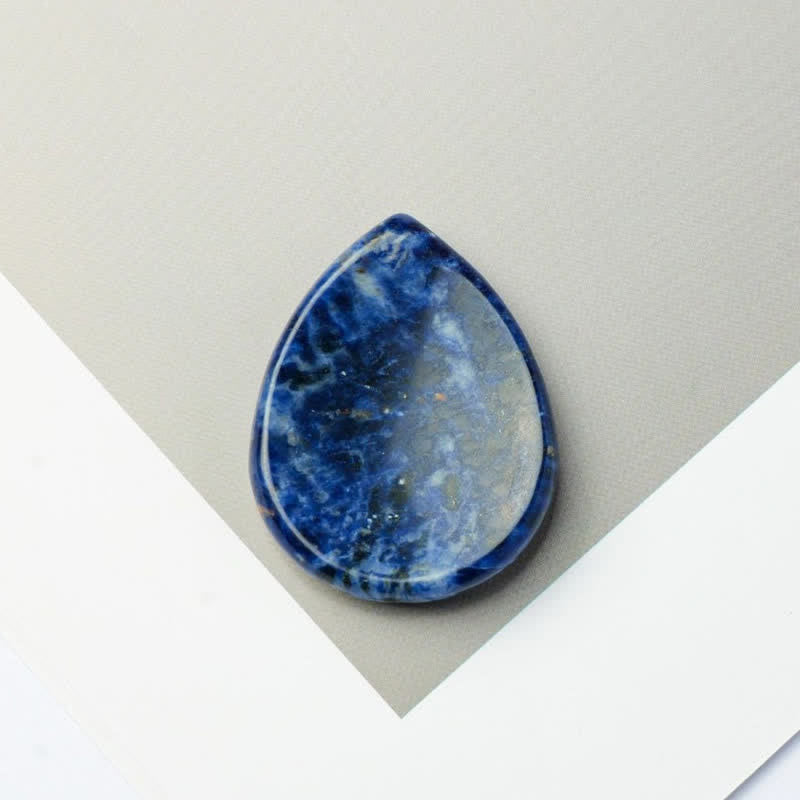 Buddha Stones Teardrop Shape Worry Stone Protection Crystal Decor 34*26*7.8cm - Natural Sodalite(Color May Vary) - 34*26*7.8mm - image 11