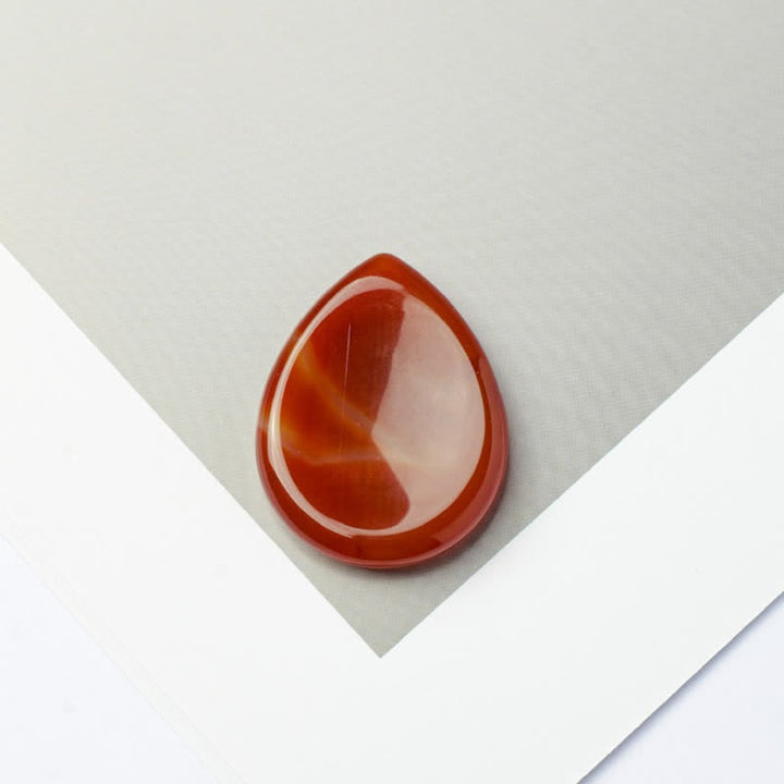 Buddha Stones Teardrop Shape Worry Stone Protection Crystal Decor 45*35*8mm - Red Agate - 45*35*8mm - image 16