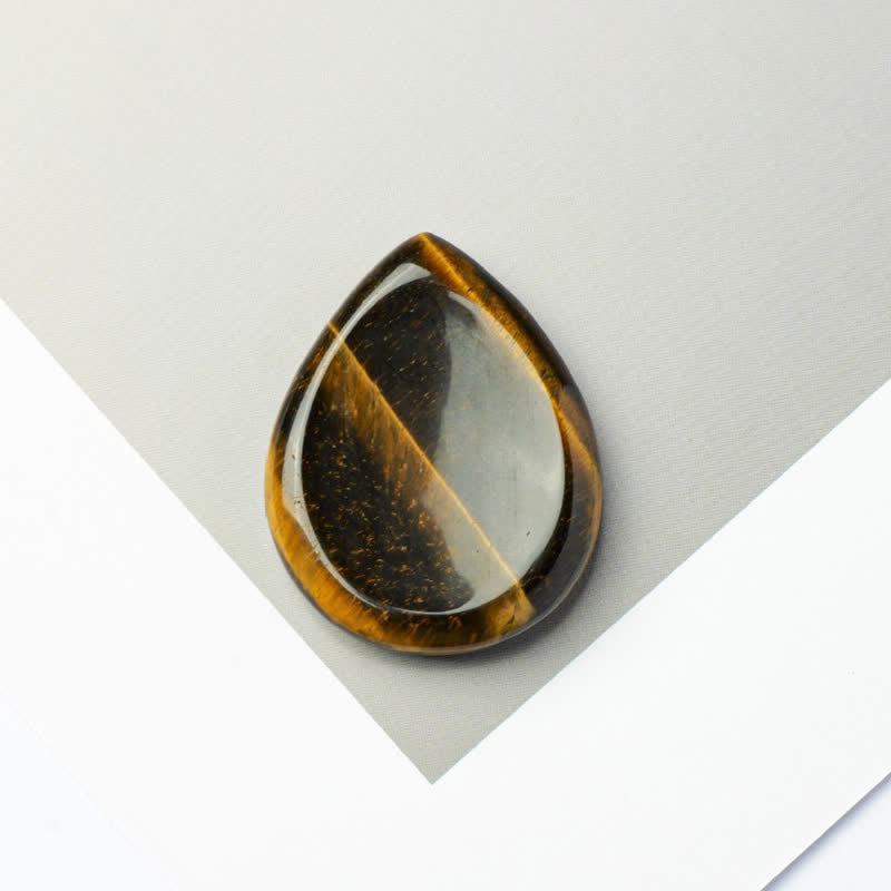 Buddha Stones Teardrop Shape Worry Stone Protection Crystal Decor 34*26*7.8cm - Natural Tiger's Eye(Color May Vary) - 34*26*7.8mm - image 9