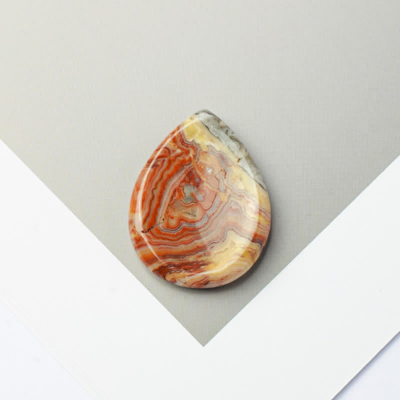 Buddha Stones Teardrop Shape Worry Stone Protection Crystal Decor 34*26*7.8cm - Natural Lace Agate(Color May Vary) - 34*26*7.8mm - image 15