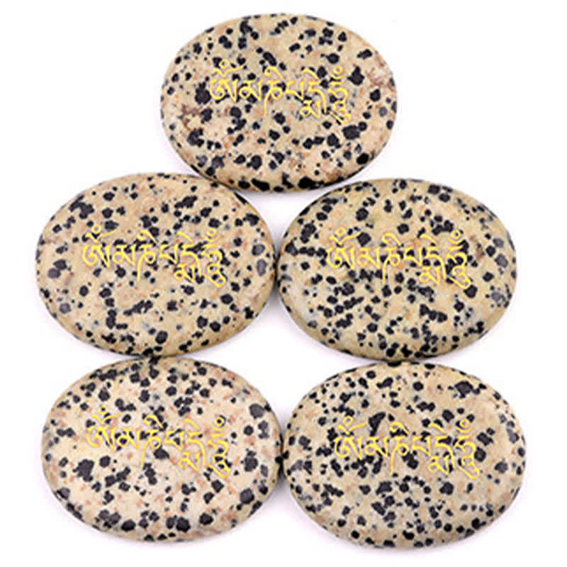 Buddha Stones Om Mani Padme Hum Amethyst Tiger Eye Palm Stone Crystal Decor 35*45mm - image 13