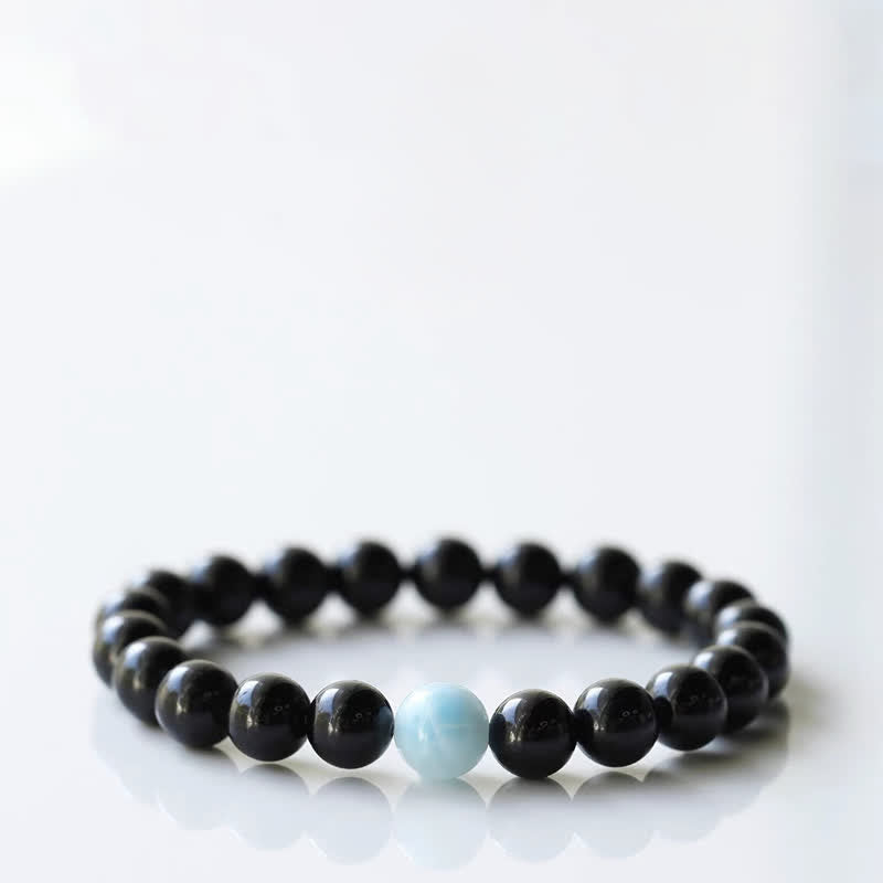 Buddha Stones Black Tourmaline Crystal Zodiac Animal Design Resilience Bracelet - Rooster(Wrist Circumference 15–16cm) - image 13
