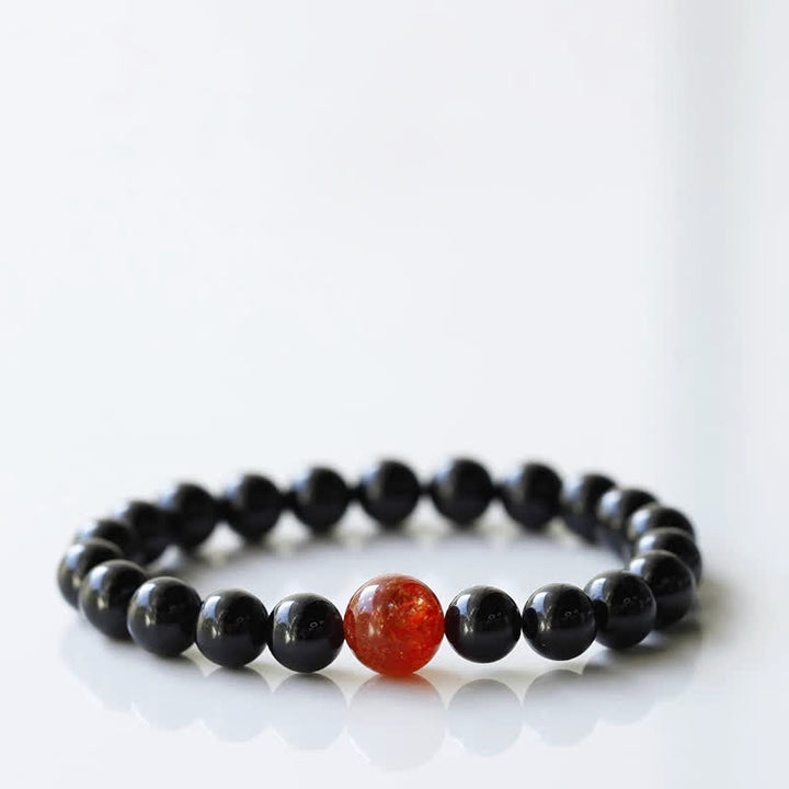 Buddha Stones Black Tourmaline Crystal Zodiac Animal Design Resilience Bracelet - Dog(Wrist Circumference 15–16cm) - image 14