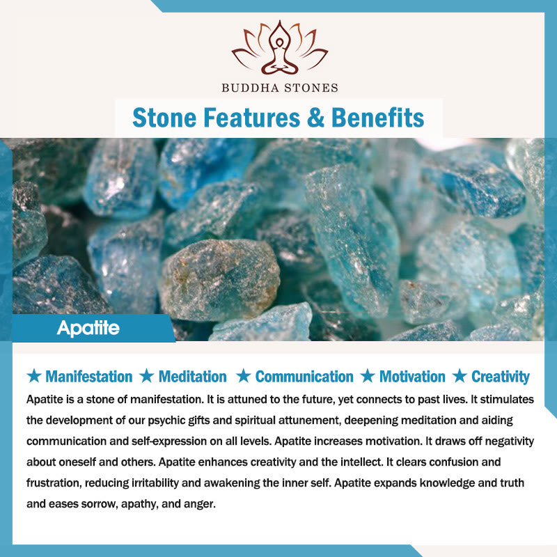 Buddha Stones 12mm Natural Crystal Aquamarine Tourmaline Bead Healing Necklace - image 16