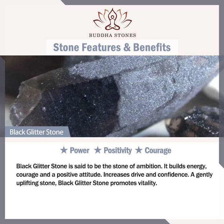 Buddha Stones Black Obsidian Hematite Hand Polished Ethnic Luck Flat Bead Bracelet - image 11
