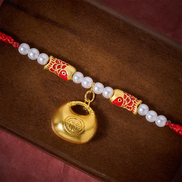 Buddha Stones Red String Plaited Koi Fish Fu Character Fortune Adjustable Cats Dogs Pet Collar - image 11
