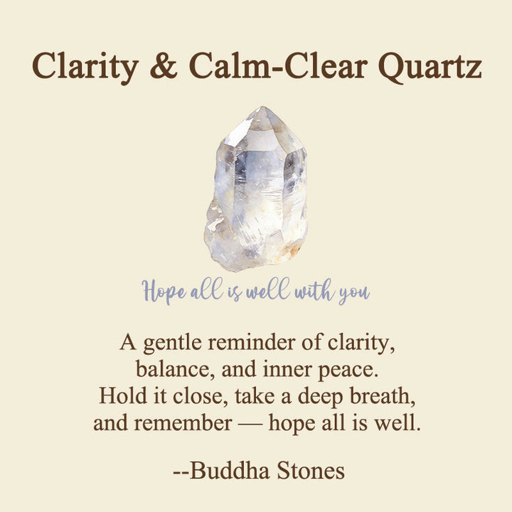 Buddha Stones Hope All Is Well With You Natural Clear Quartz White Crystal Palm Stone Energy Crystal Decor - image 6