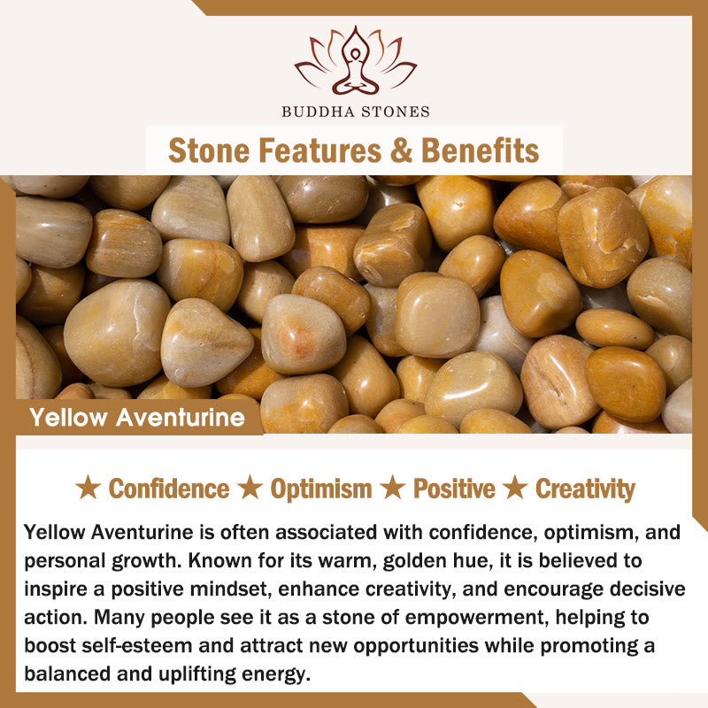 Buddha Stones 3pcs "Build Quiet Confidence" Yellow Aventurine Optimism Bracelet Includes Gift Message Card - image 7
