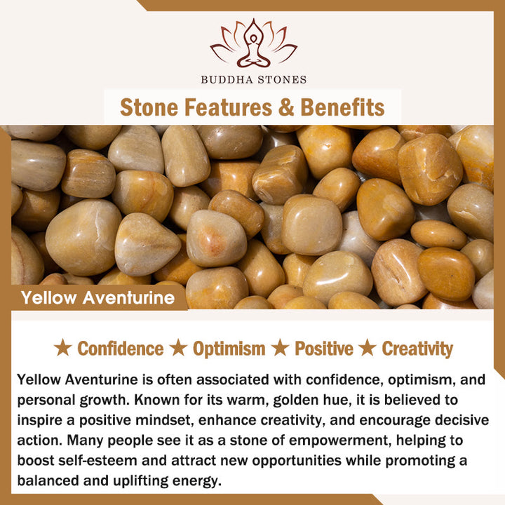 Buddha Stones 3pcs "Build Quiet Confidence" Yellow Aventurine Optimism Bracelet Includes Gift Message Card - image 7