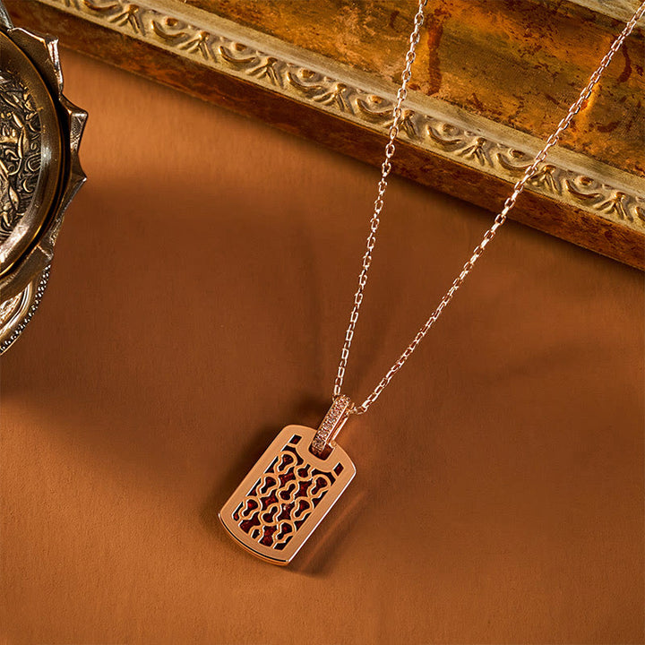 Buddha Stones Gourd Hollow Design Copper Protection Necklace Pendant - image 2