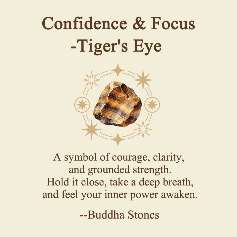 Buddha Stones Confidence & Focus Natural Small Tiger's Eye Worry Stone Crystal Decor 3.5*4.5cm - image 6