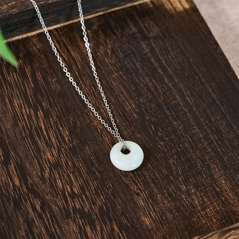 Buddha Stones Round Buckle Jade Luck Necklace Pendant - image 10