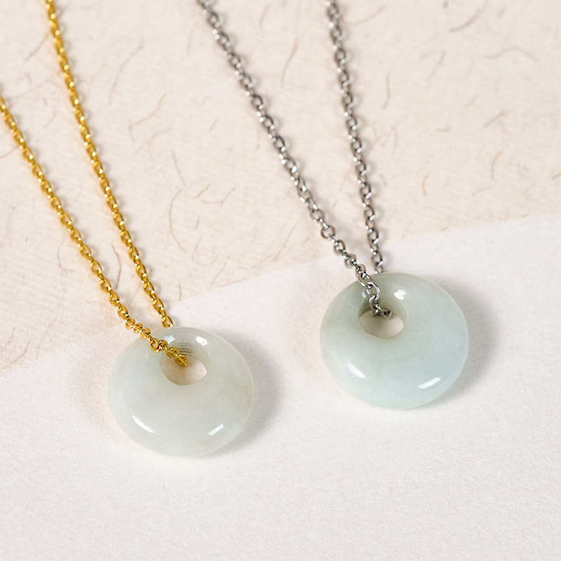 Buddha Stones Round Buckle Jade Luck Necklace Pendant - image 15