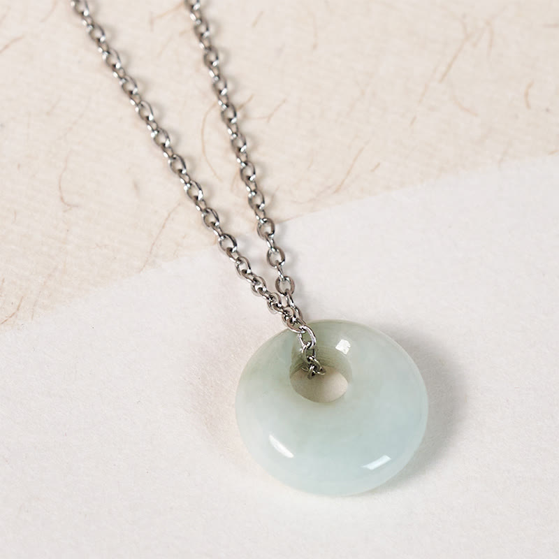 Buddha Stones Round Buckle Jade Luck Necklace Pendant - image 8