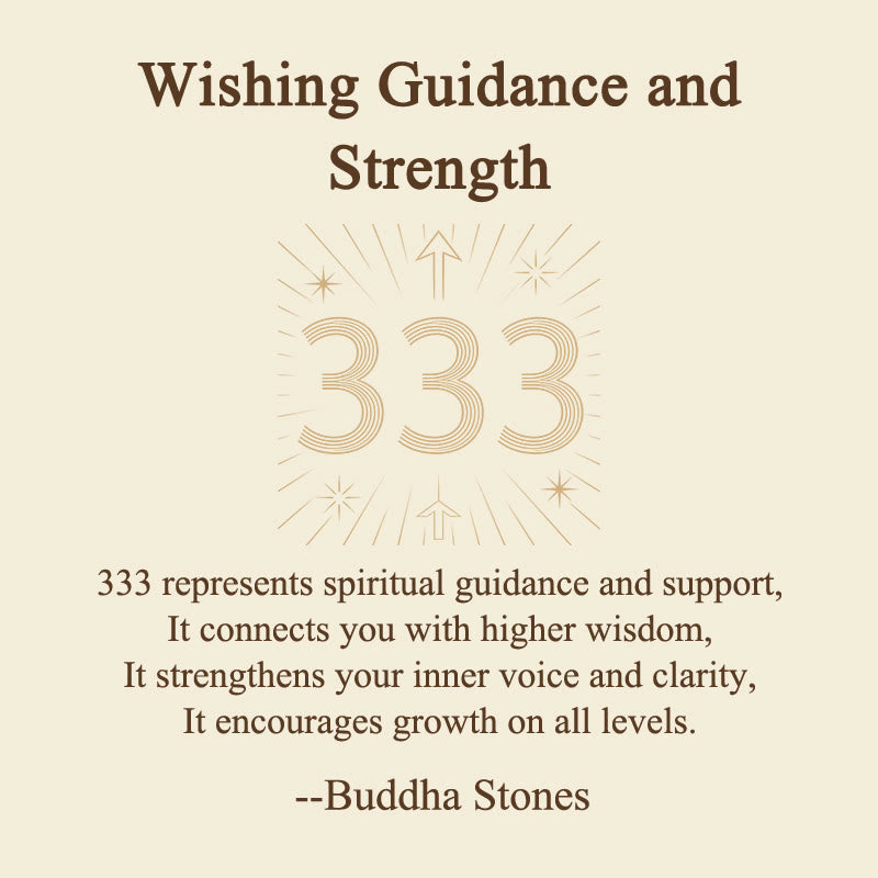Buddha Stones Wishing Guidance and Strength 333 Angel Number Natural Rose Quartz Key Chain Hanging Decoration Includes Gift Message Card - image 2