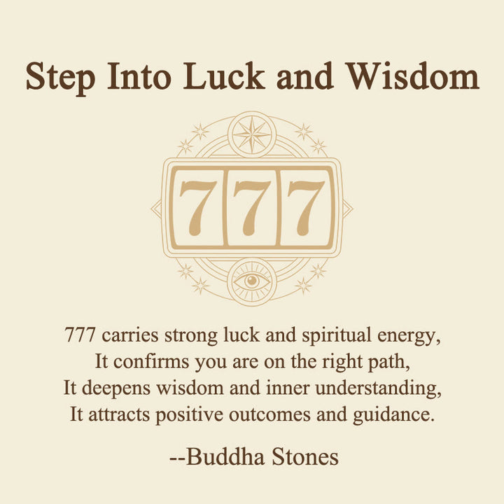 Buddha Stones "Step Into Luck and Wisdom" 777 Angel Number Natural Amethyst Key Chain Hanging Decoration Includes Gift Message Card - image 2