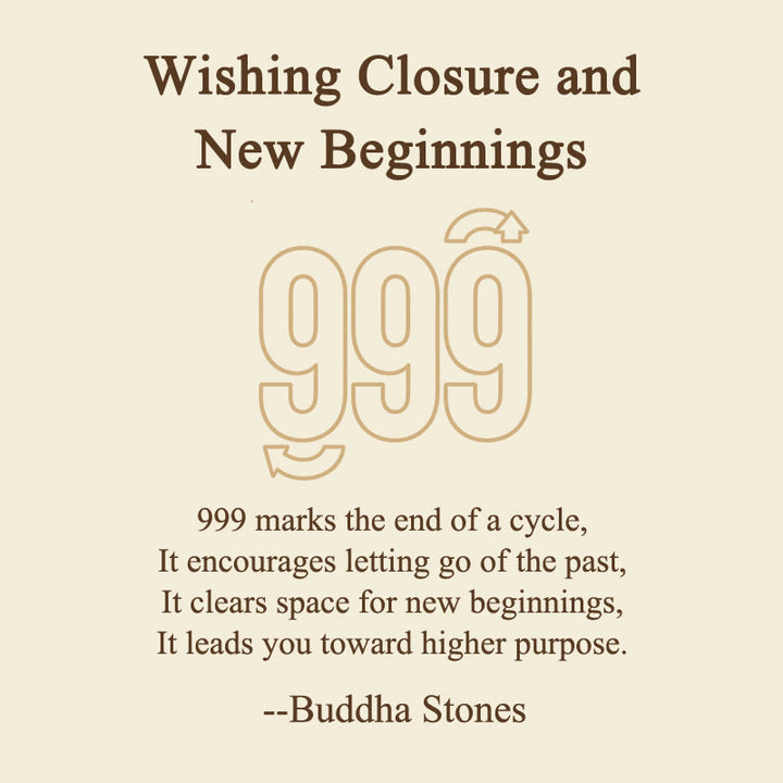 Buddha Stones "Wishing Closure and New Beginnings" 999 Angel Number Natural Black Obsidian Key Chain Hanging Decoration Includes Gift Message Card - image 2