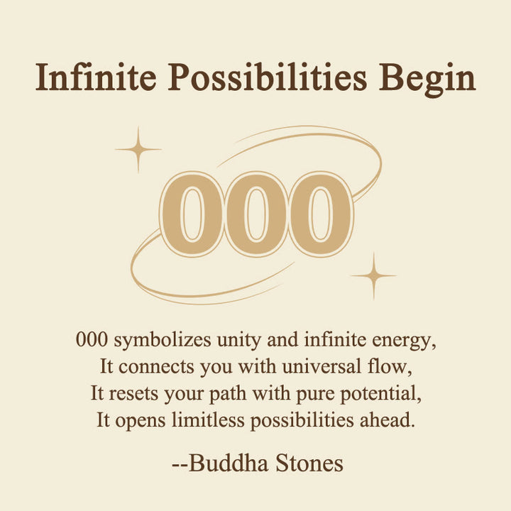 Buddha Stones "Infinite Possibilities Begin" 000 Angel Number Natural Clear Quartz Key Chain Hanging Decoration Includes Gift Message Card - image 2