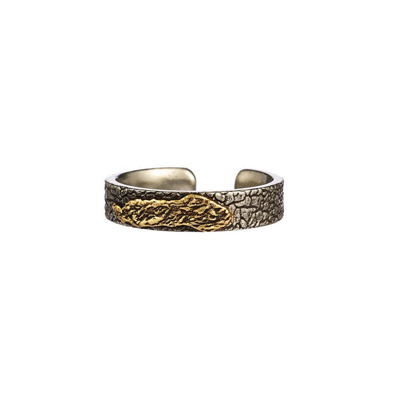 Buddha Stones Mount Everest Garuda Copper Adjustable Wisdom Ring - Lhamo Latso Pattern - image 12