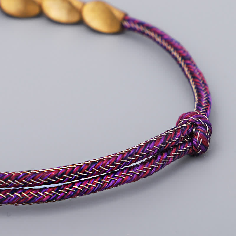 Buddha Stones Multiple Colors String Golden Copper Beads Balance Bracelet - image 5