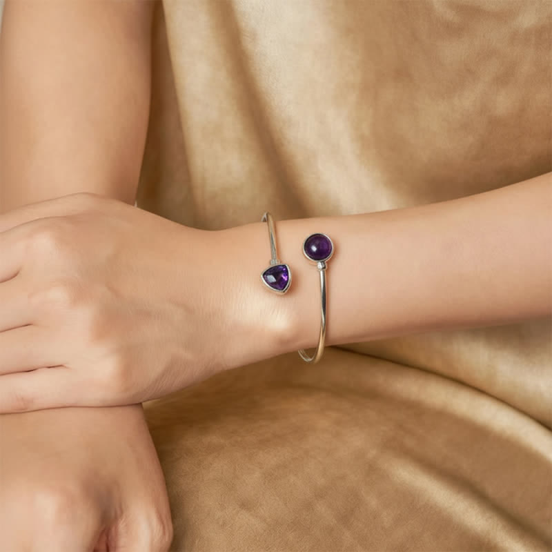 Buddha Stones Amazonite Various Crystals Positive Open Adjustable Cuff Bracelet - image 18