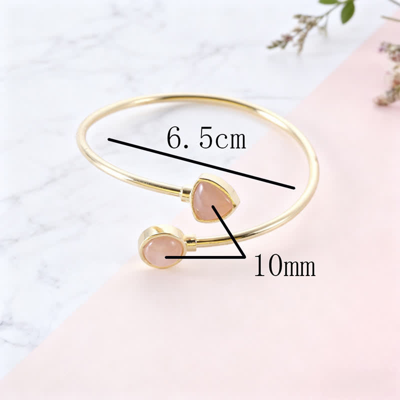 Buddha Stones Amazonite Various Crystals Positive Open Adjustable Cuff Bracelet - image 3