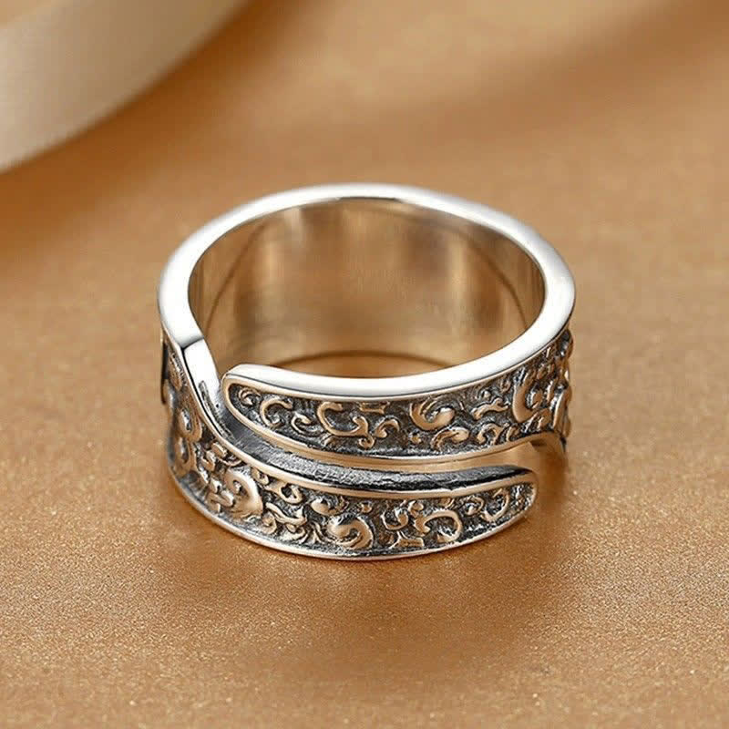 Buddha Stones Pixiu Wide Copper Adjustable Luck Ring - image 2