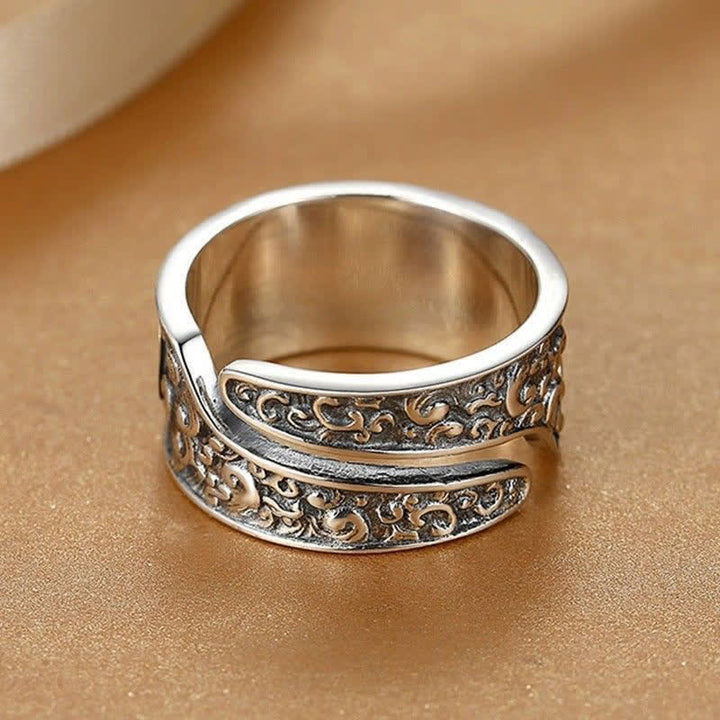 Buddha Stones Pixiu Wide Copper Adjustable Luck Ring - image 2