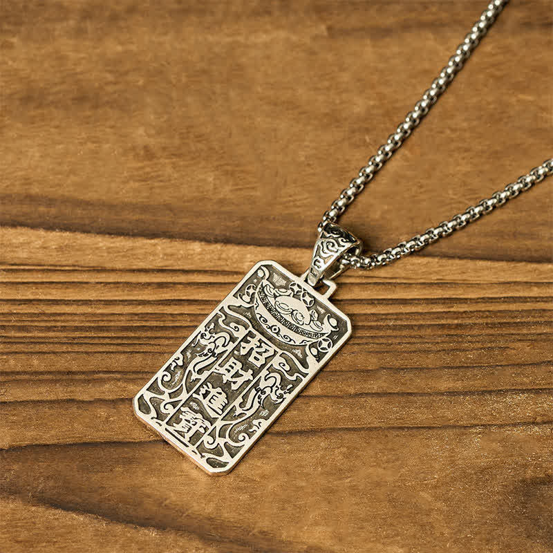 Buddha Stones Copper PiXiu Chain Wealth Necklace Pendant - image 4