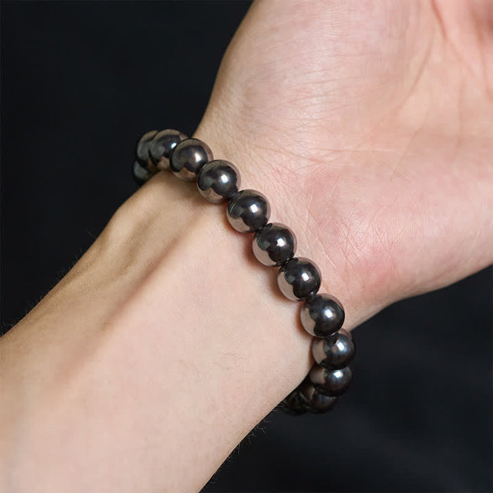 Buddha Stones Natural Hematite Bead Powerful Bracelet - image 4