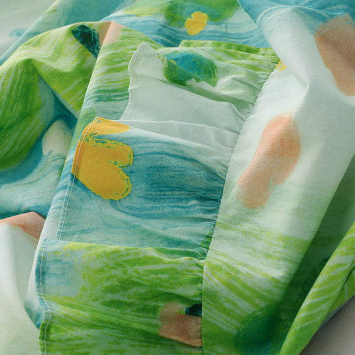 Buddha Stones Summer Washed Watercolor Floral Print Women's Sleeveless Dress - image 8